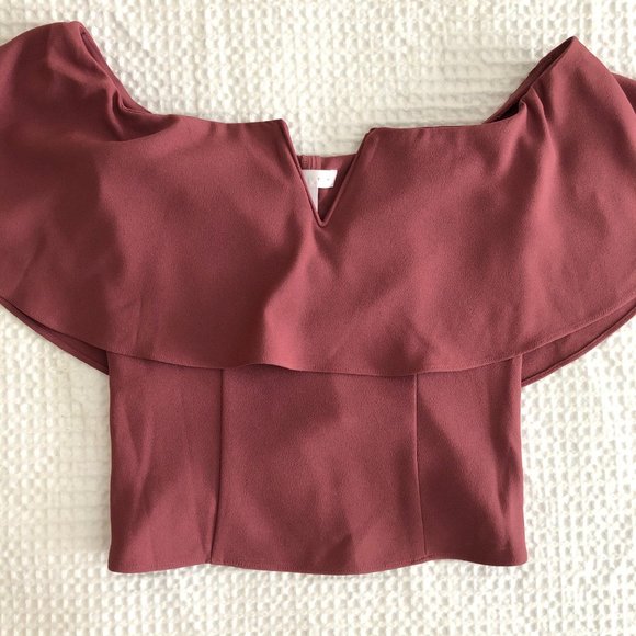 V Neckline Off the Shoulder Top - Picture 5 of 7